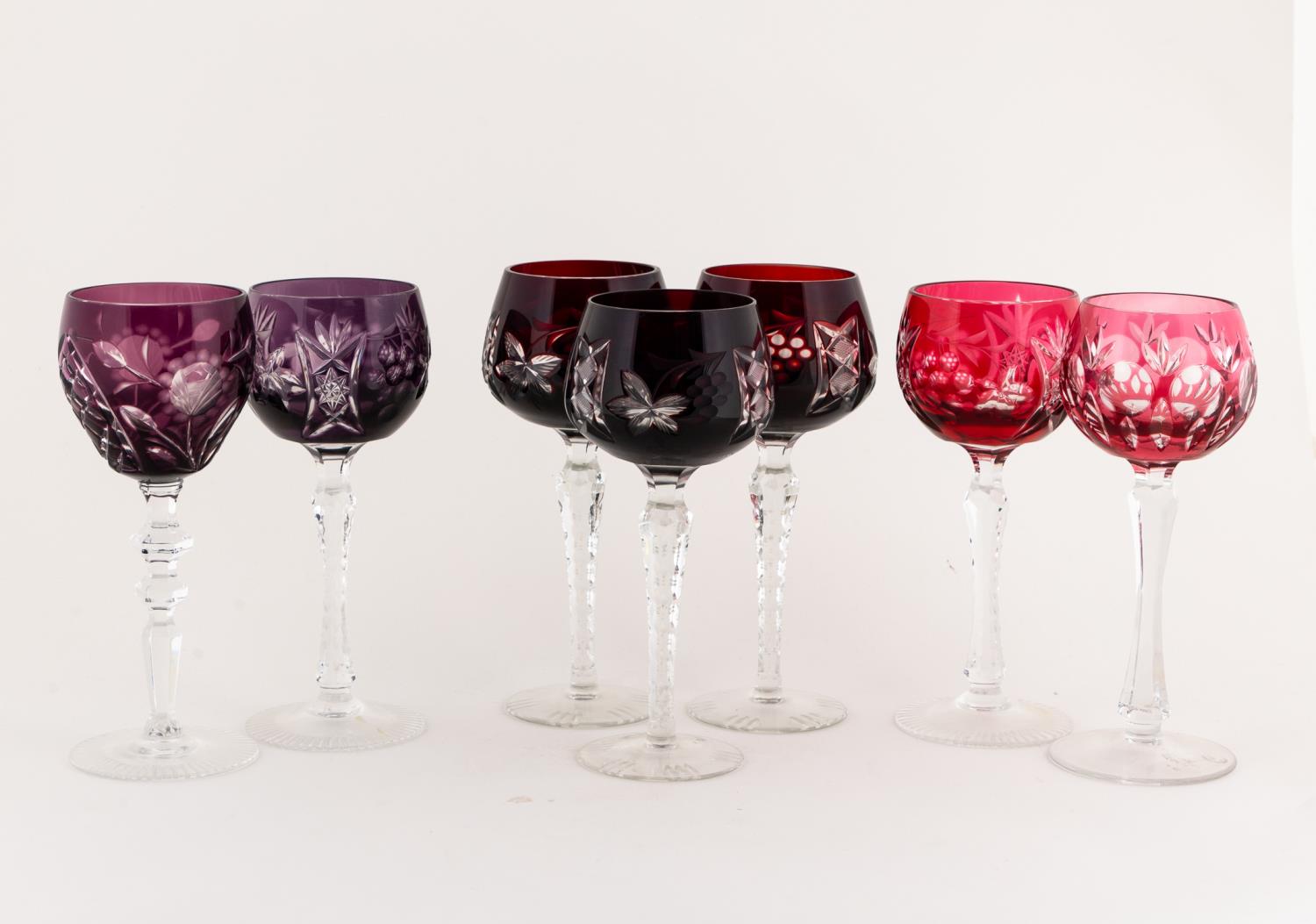 CONTINENTAL MULTI-COLORED STEMWARE,