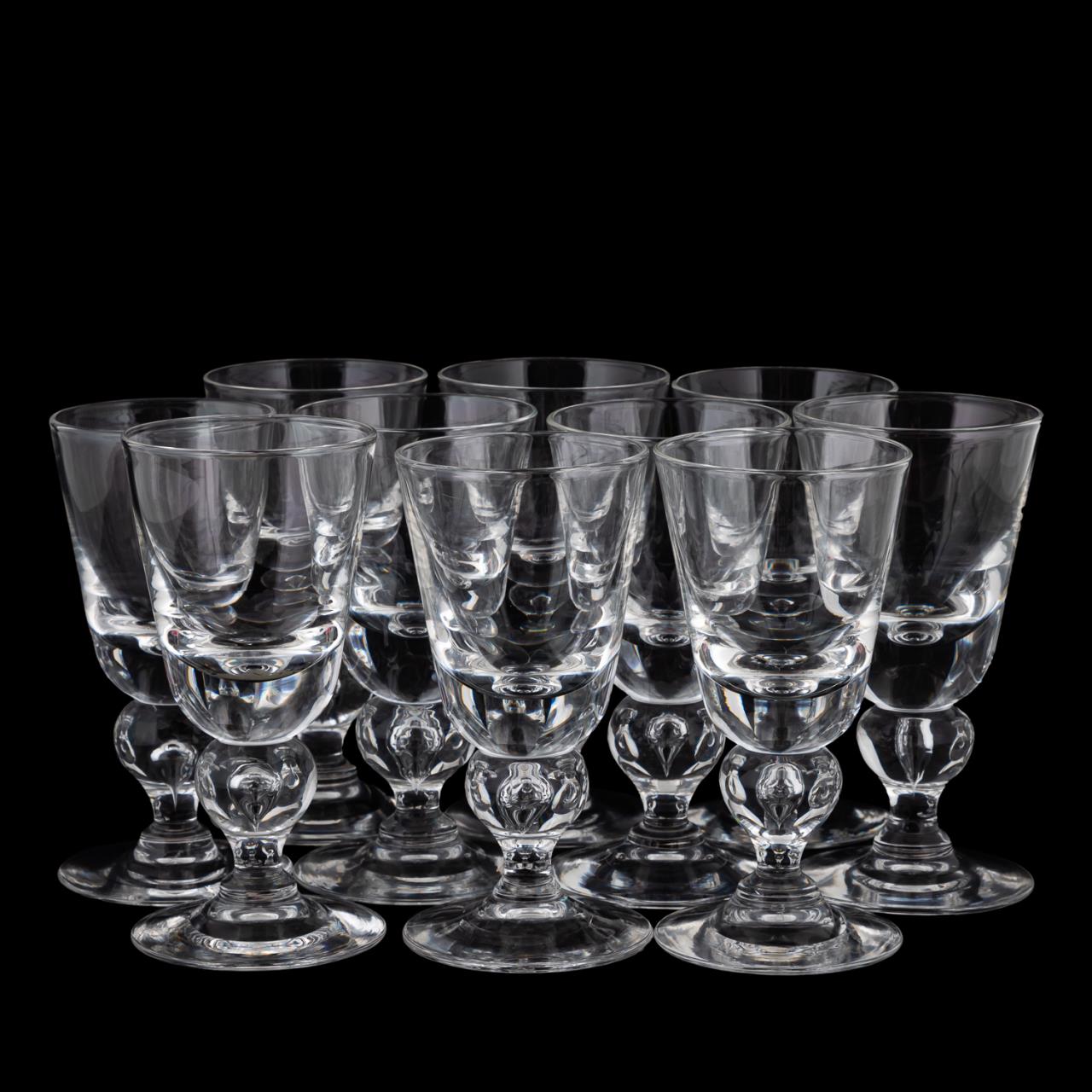 10 PCS STEUBEN CRYSTAL WINE GLASSES 359f88