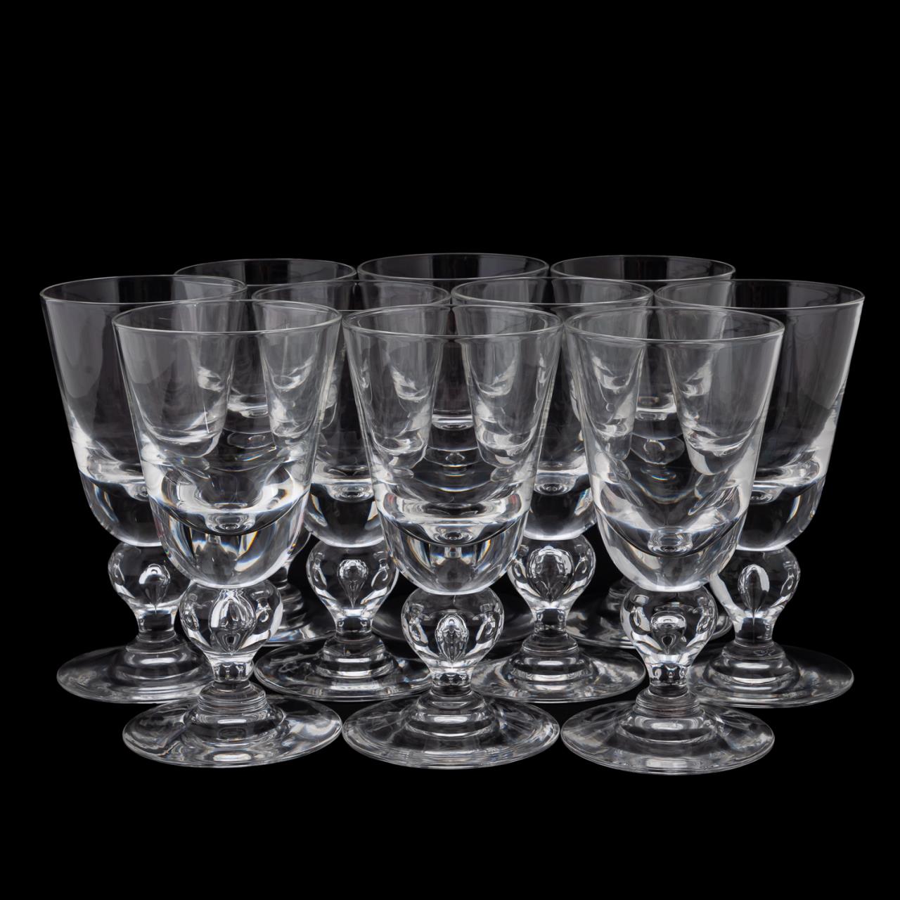 10 PCS STEUBEN CRYSTAL WATER GLASSES 359f89