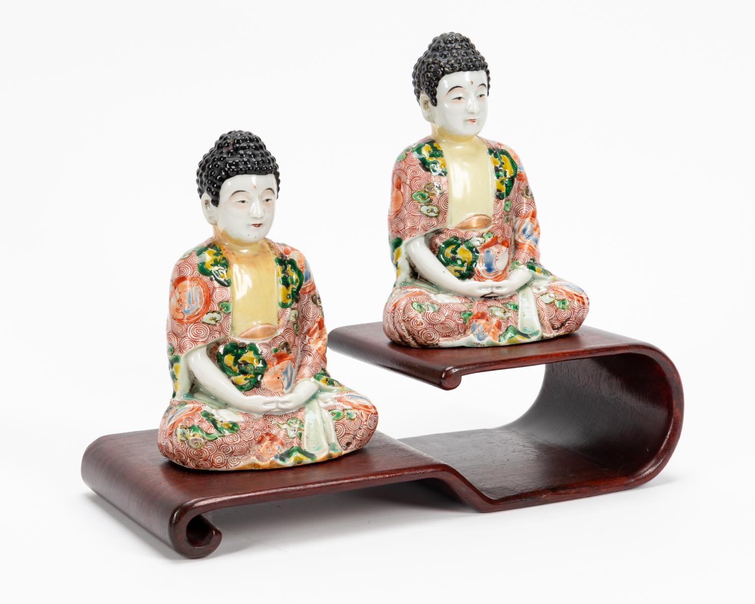 PR FAMILLE VERTE SEATED BUDDHA 35a025