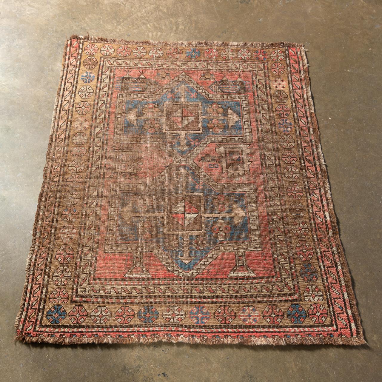 HAND WOVEN KARABAKH SMALL RUG  35a087