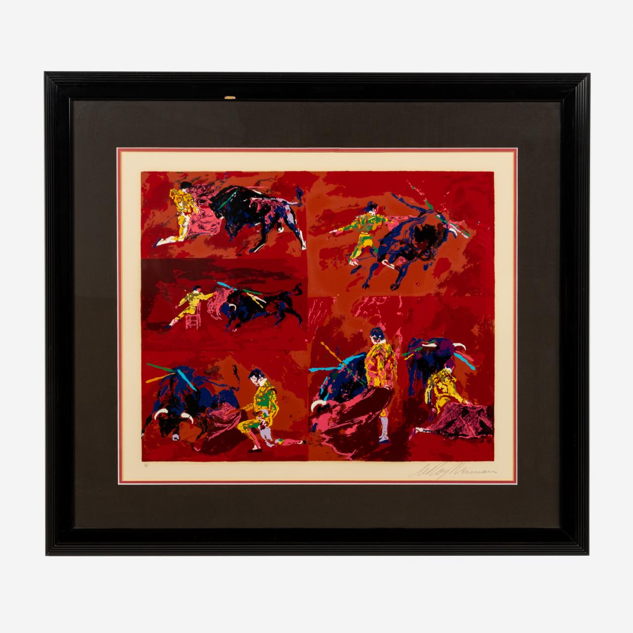 LEROY NEIMAN BULL FIGHTING SERIGRAPH  35a090