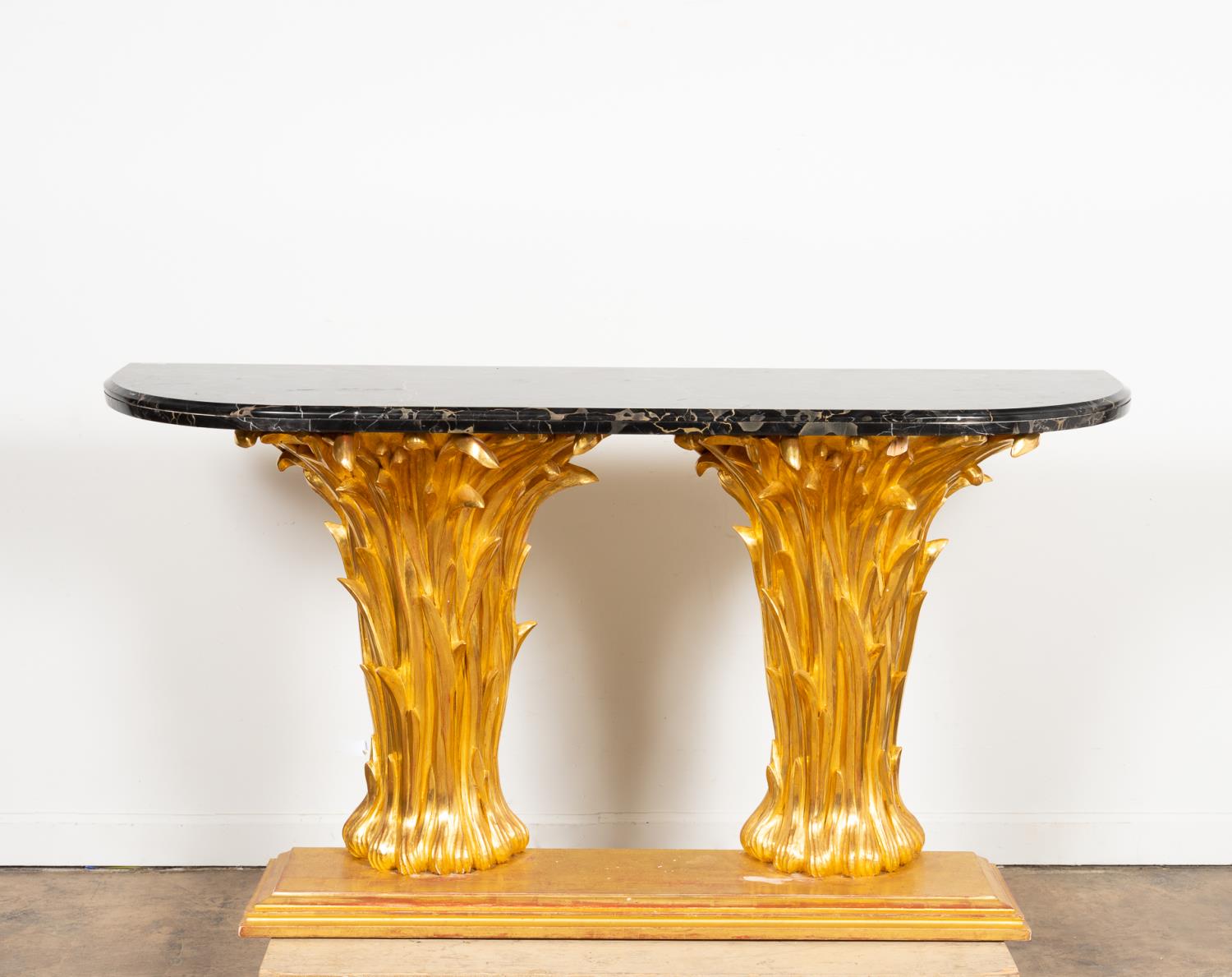 HOLLYWOOD REGENCY-STYLE MARBLE & GILT