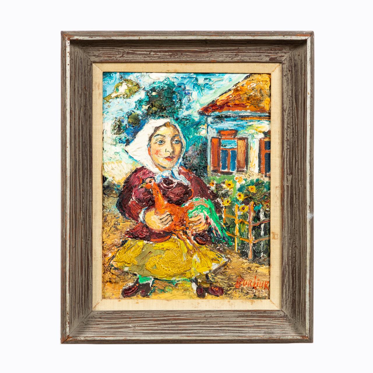 DAVID BURLIUK LADY WITH ROOSTER  35a0b1