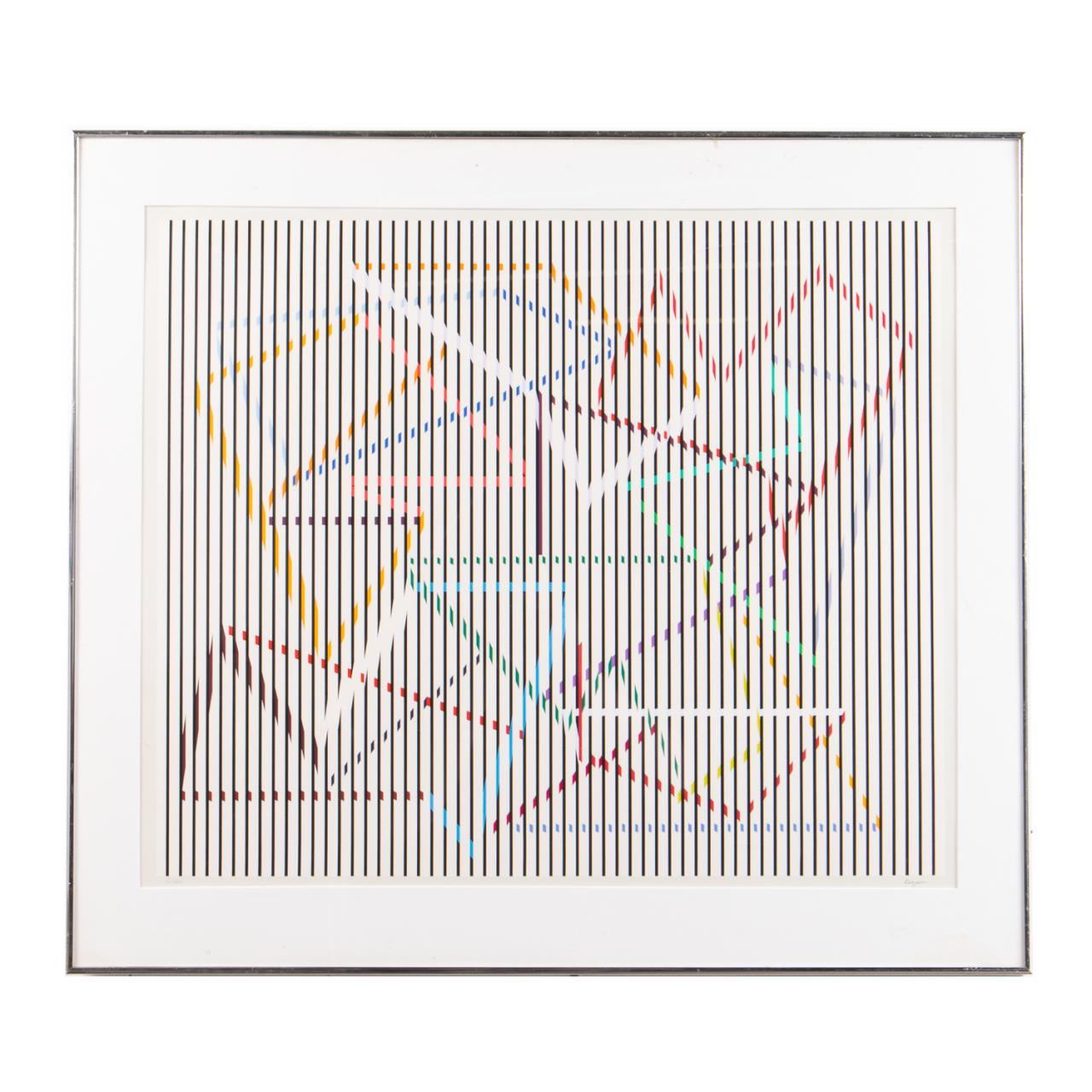 YAACOV AGAM OP ART ABSTRACT SERIGRAPH  35a0ac