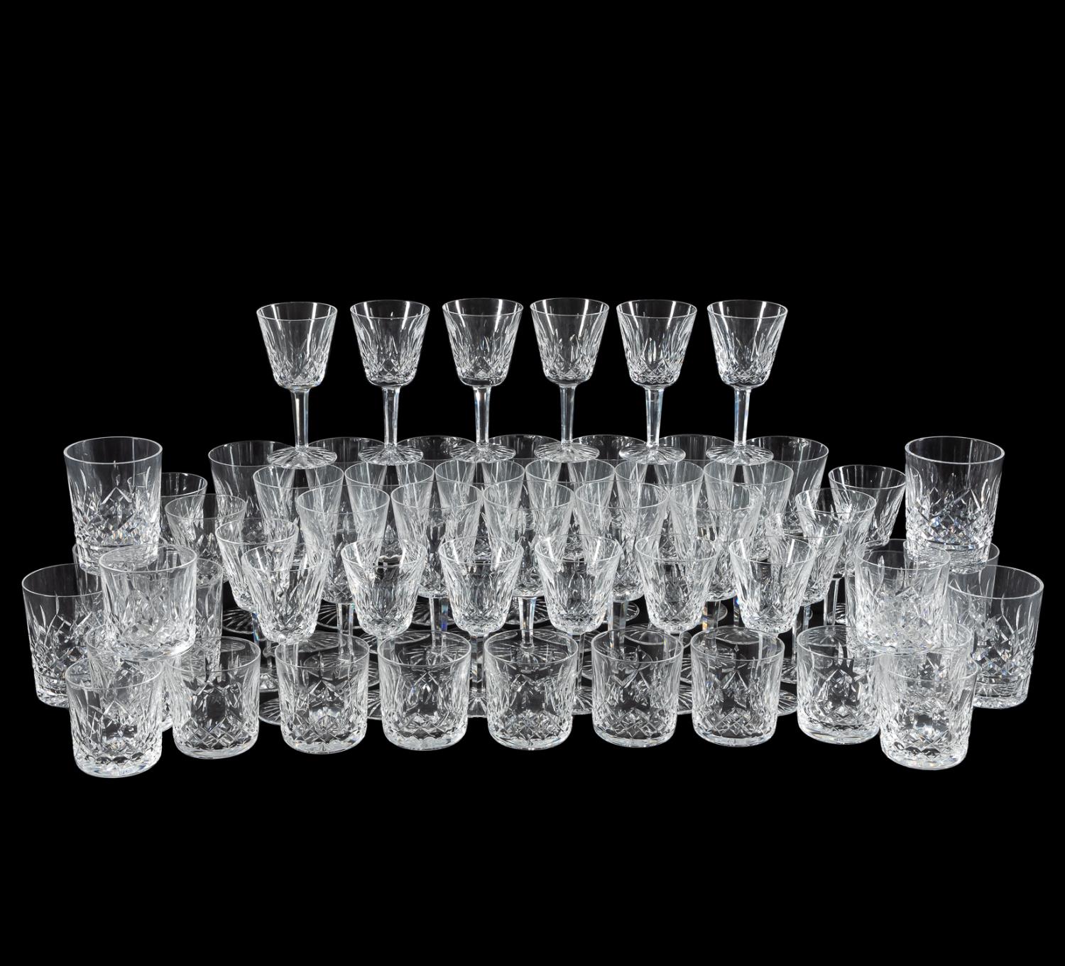 57PC WATERFORD CRYSTAL LISMORE 35a15b