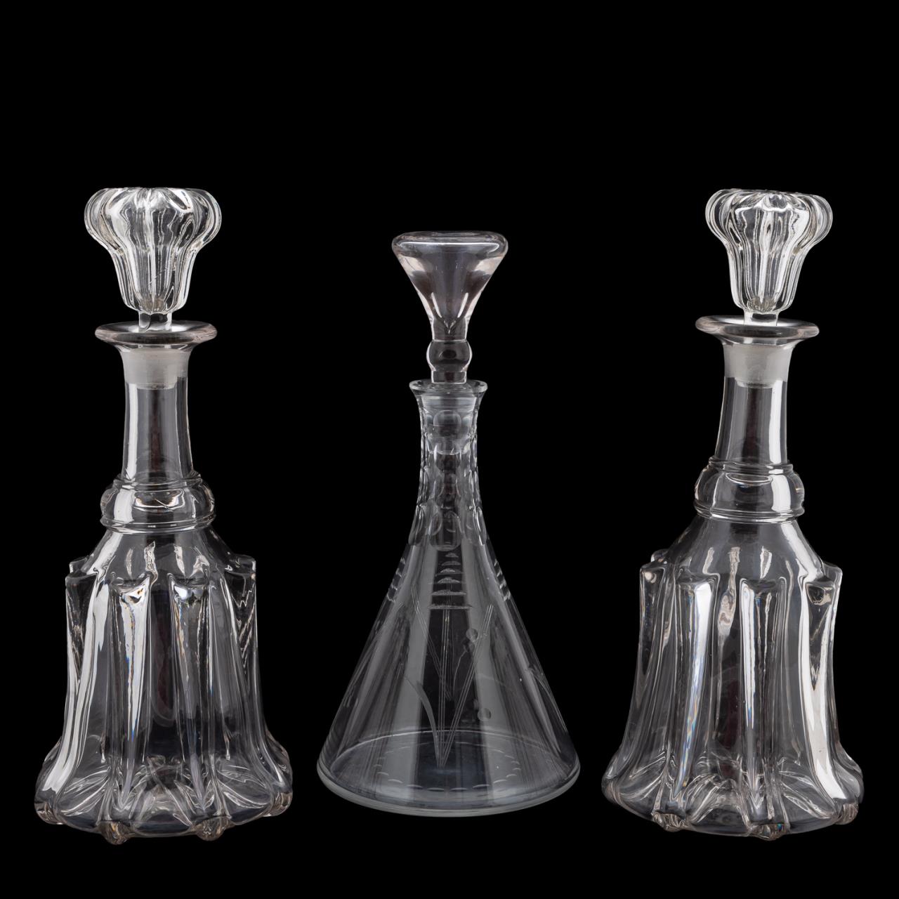 PR OF PITTSBURGH PILLAR DECANTERS 35a159