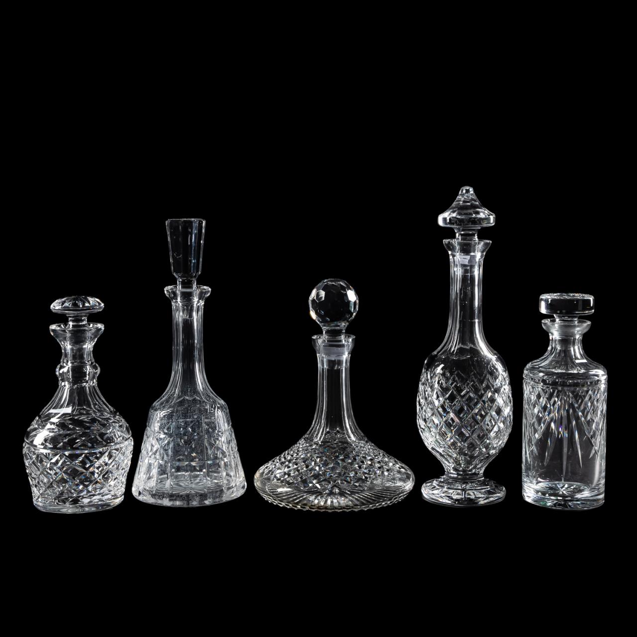 GROUP OF WATERFORD CRYSTAL DECANTERS  35a160