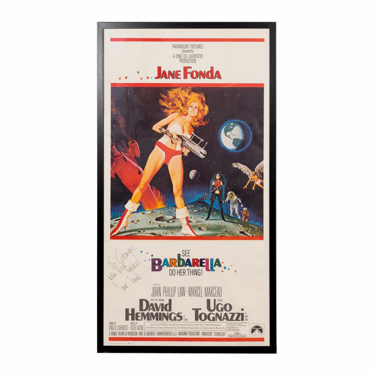 BARBARELLA MOVIE POST SIGNED BY 35a1a4