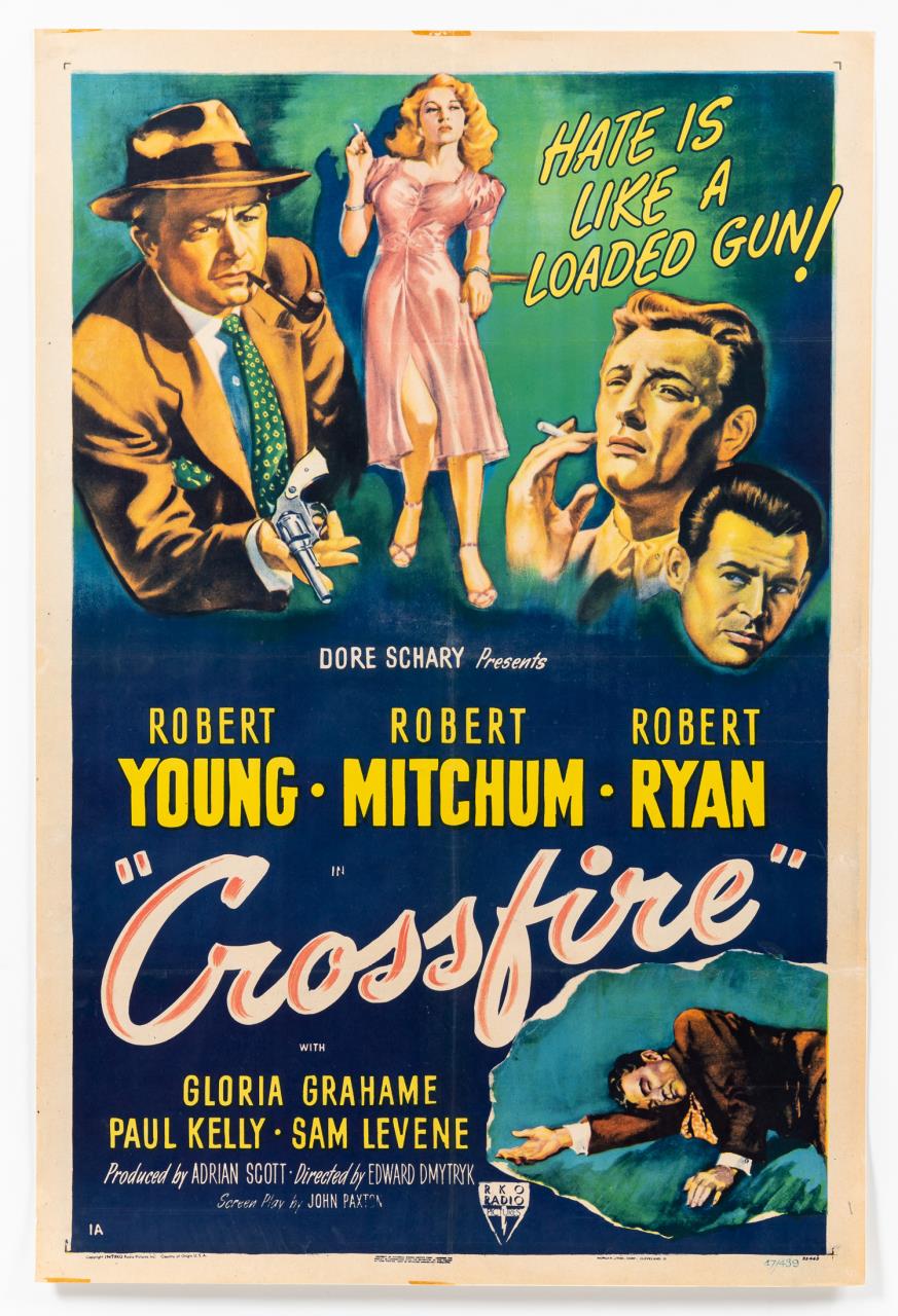  CROSSFIRE THEATRICAL MOVIE POSTER  35a1ab