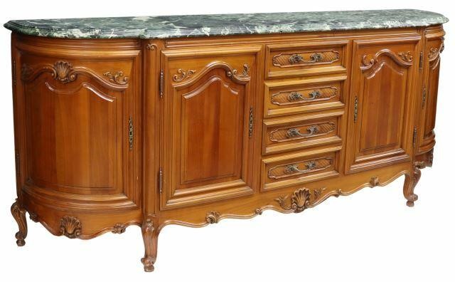 LOUIS XV STYLE MARBLE TOP FRUITWOOD 35a237