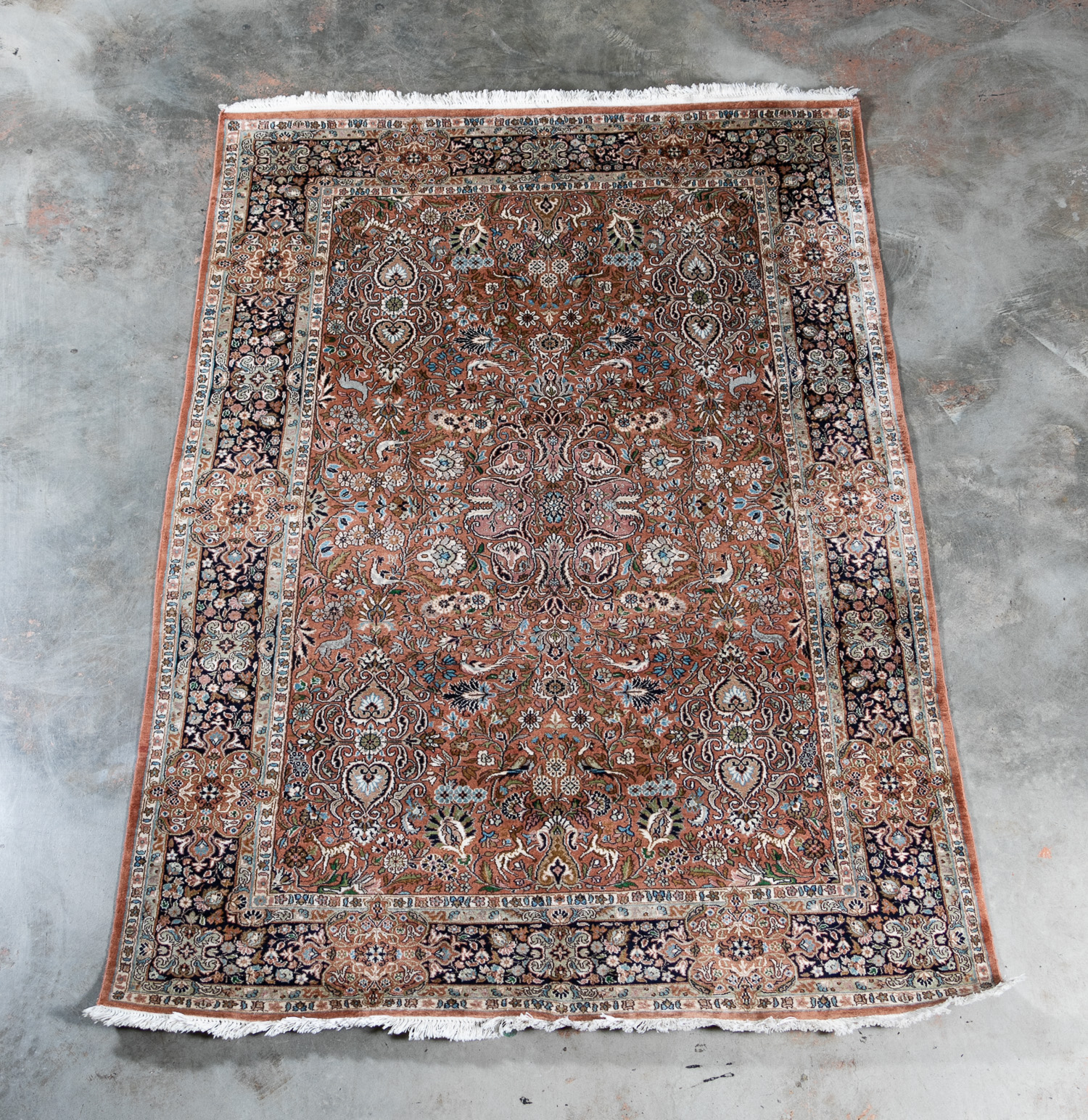 HAND WOVEN ANATOLIAN SILK RUG  35a245