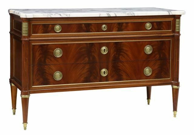 FRENCH LOUIS XVI STYLE MARBLE TOP 35a24f