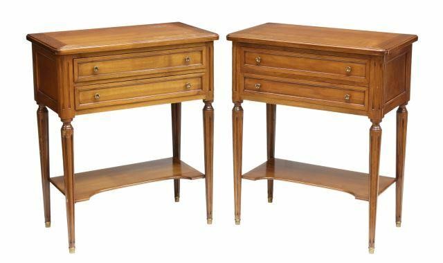 (2) FRENCH LOUIS XVI STYLE FRUITWOOD