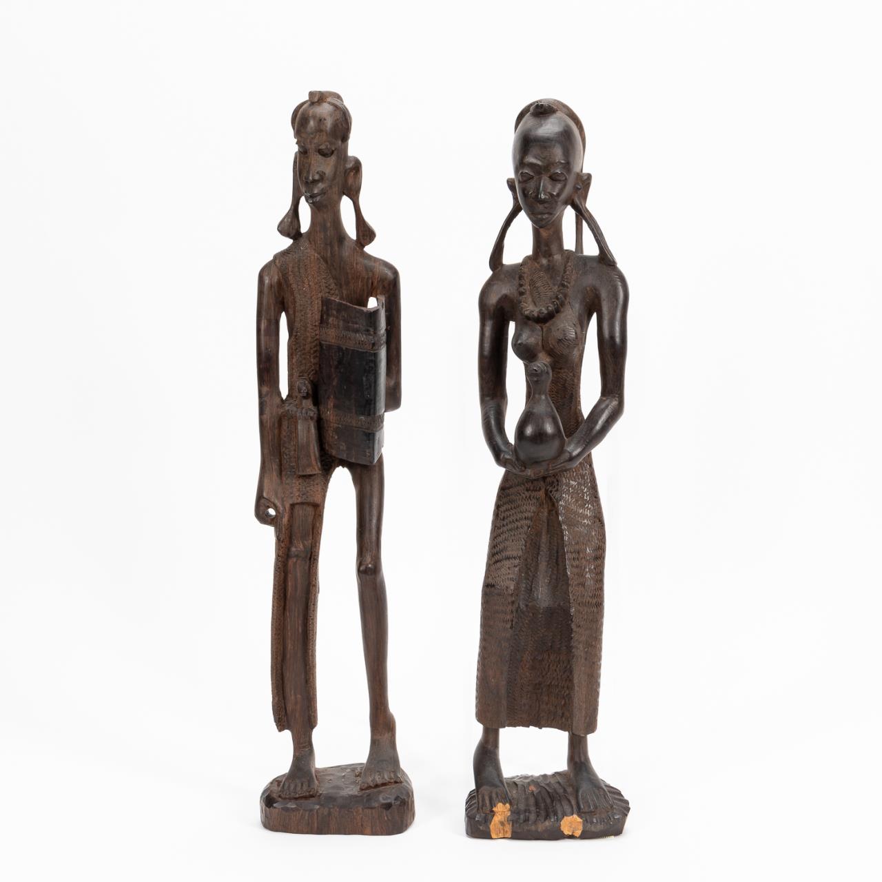 PR AFRICAN CARVED WOOD STANDING 35a282