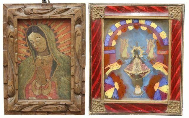 FOLK ART OUR LADY OF GUADALUPE & MOUNT