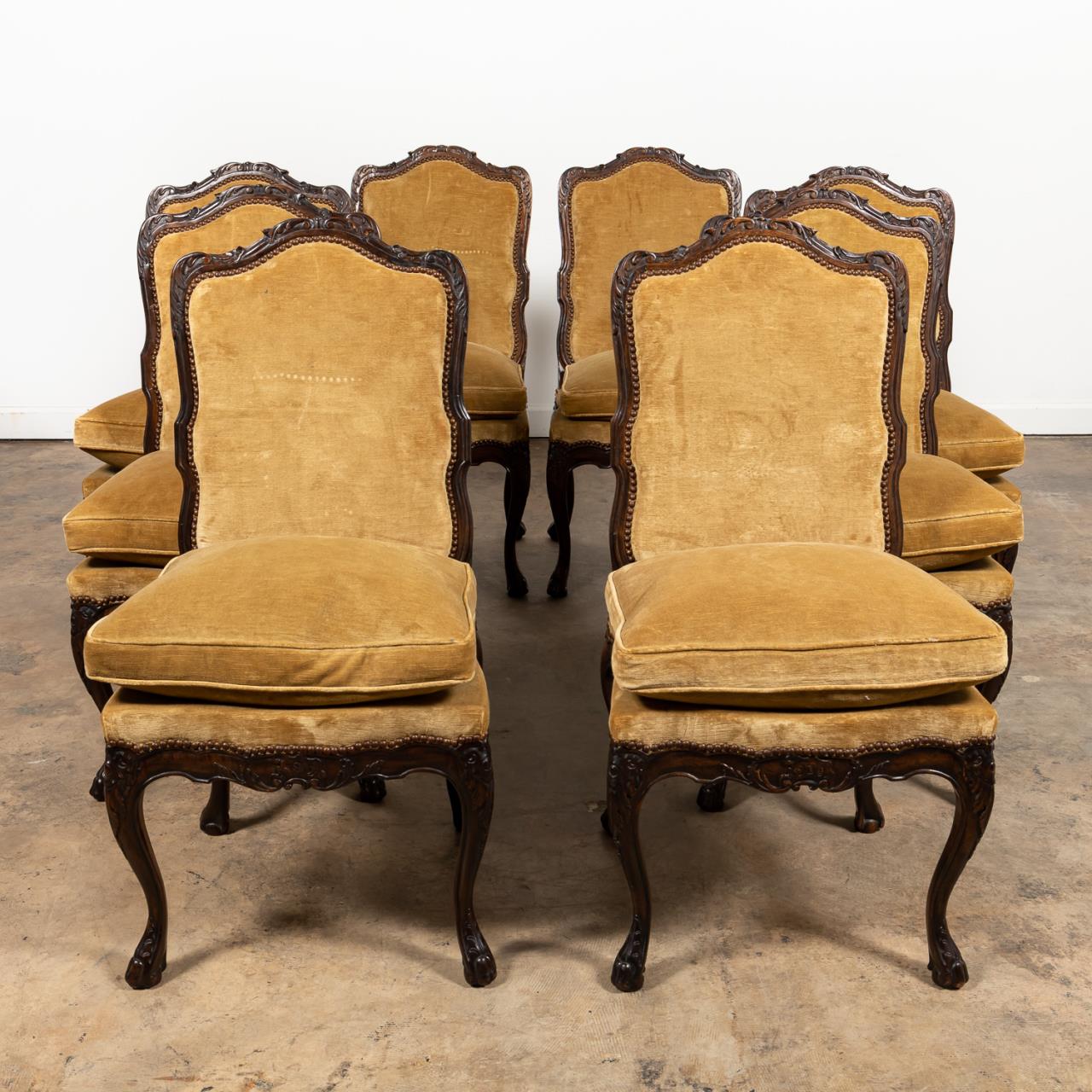 SET 8 ITALIAN CARVED SIDE CHAIRS 35a2f6