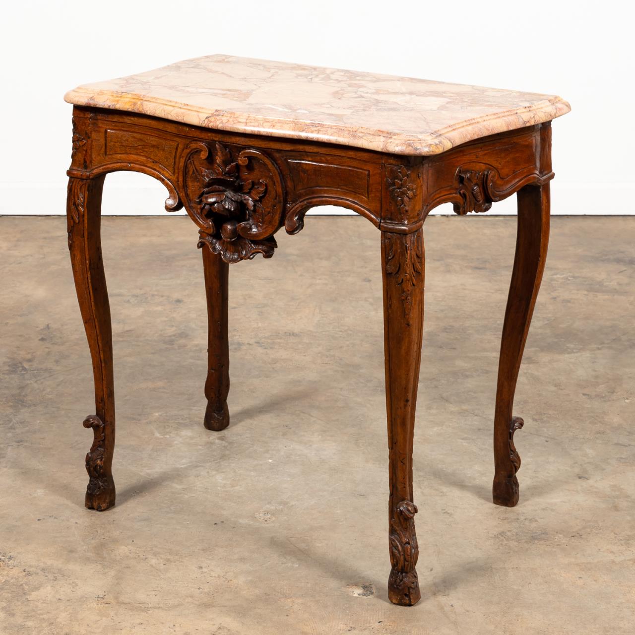 L. 19TH C ITALIAN MARBLE TOP FLORAL