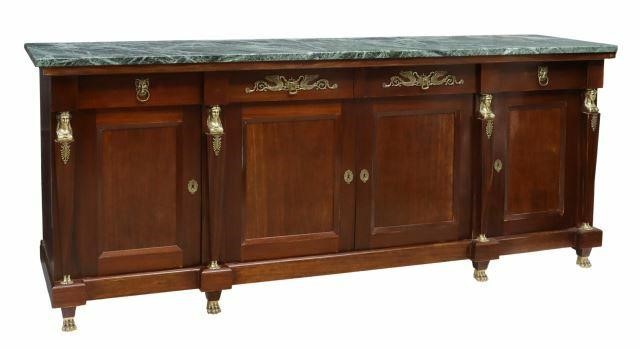 FRENCH EMPIRE STYLE MARBLE-TOP