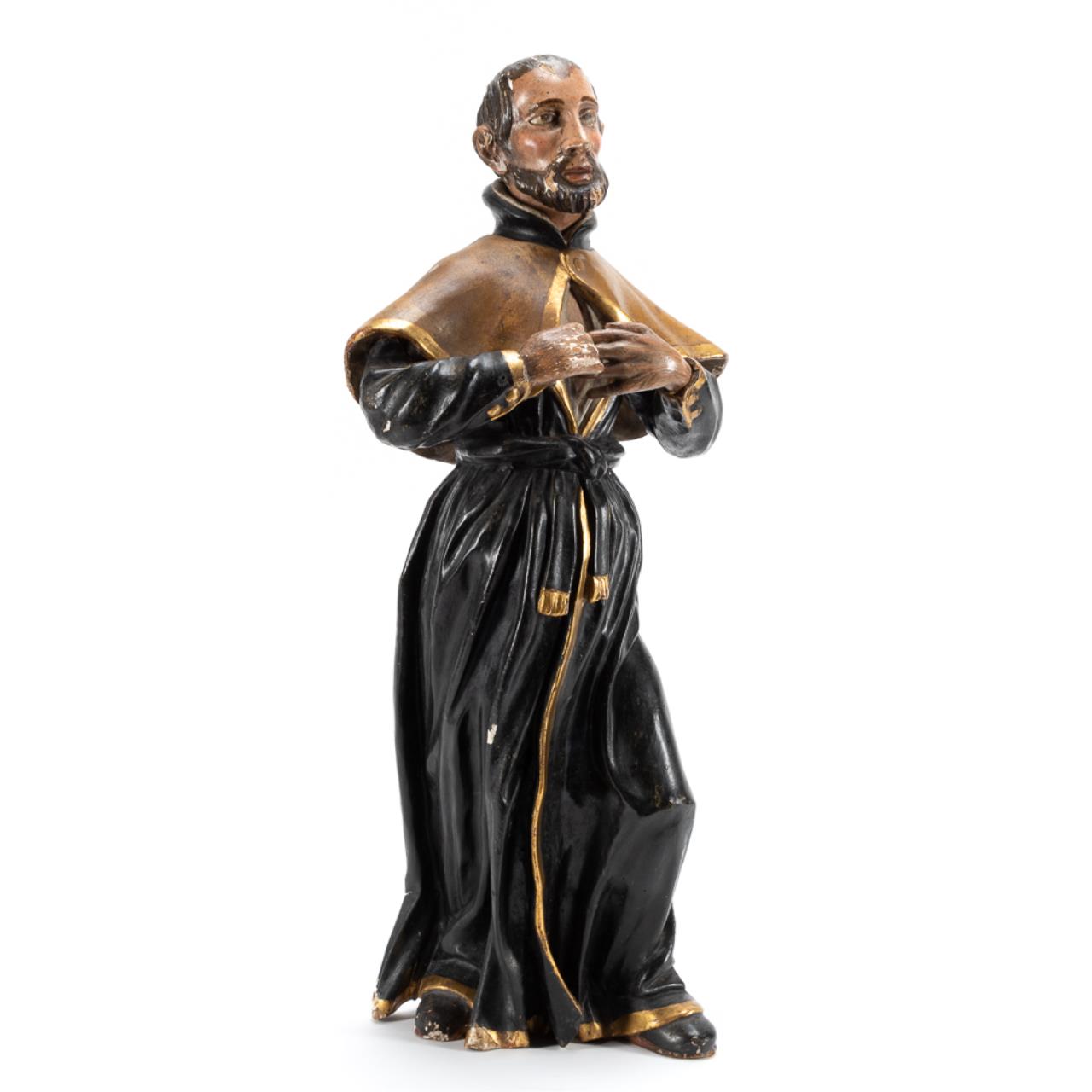 19TH/20TH C. CARVED FIGURE OF ST.