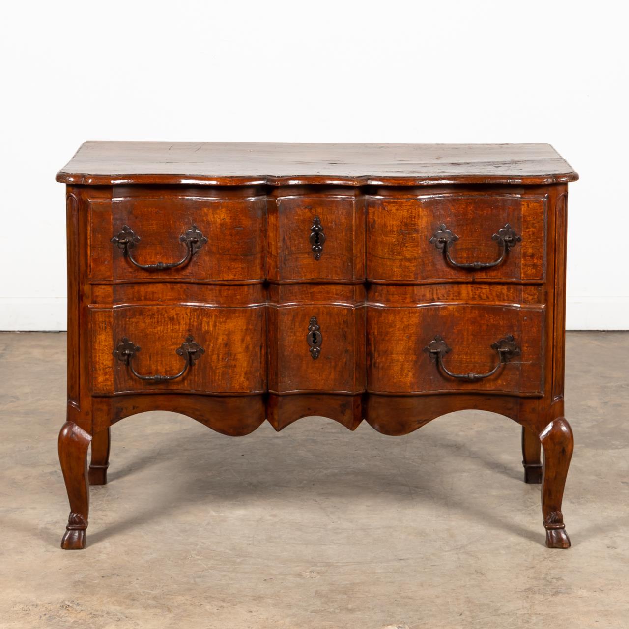 18TH C. ITALIAN TWO-DRAWER WALNUT