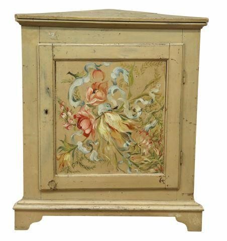 ITALIAN PAINT DECORATED PINE CORNER 35a386