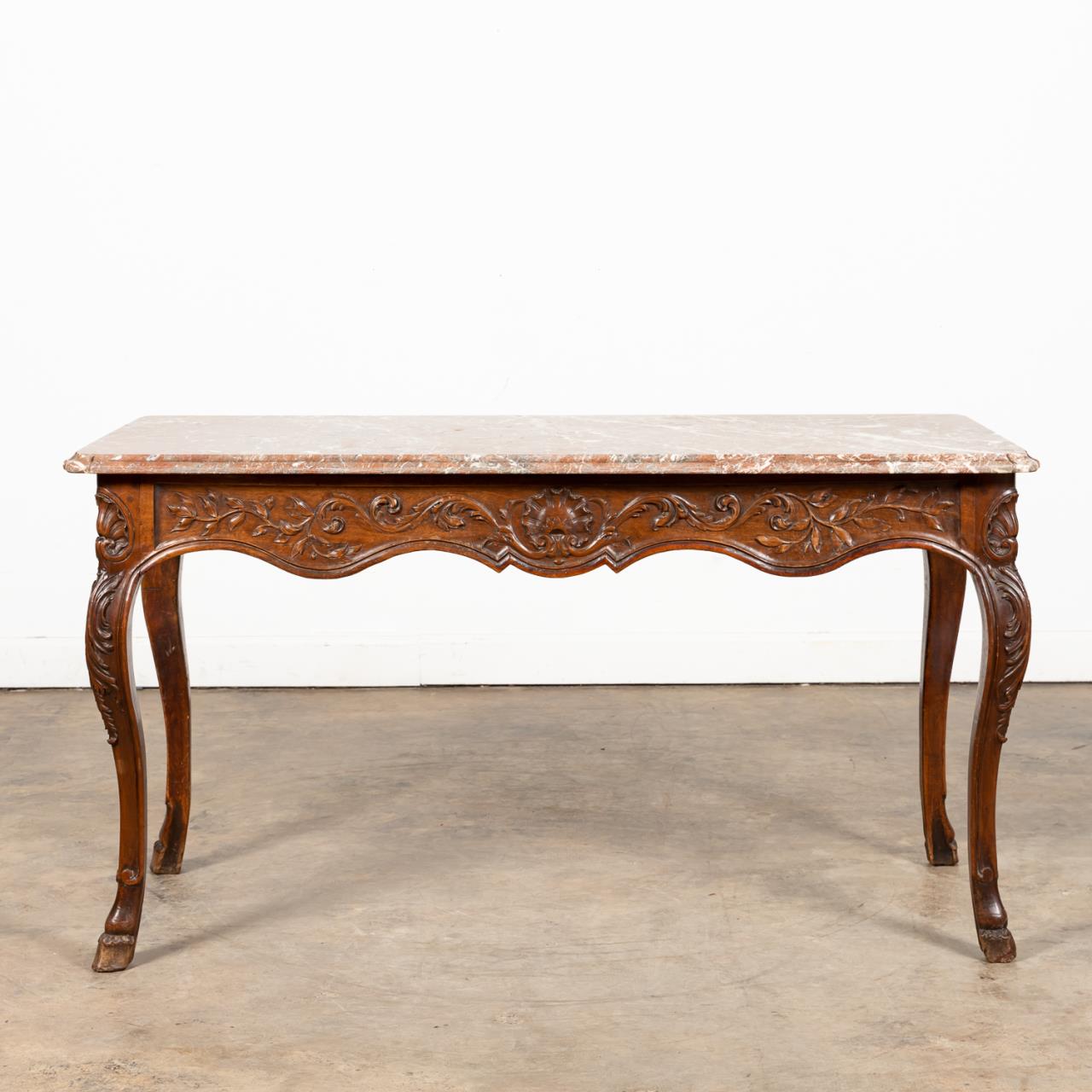 18TH C REGENCE MARBLE TOP WALNUT 35a3aa