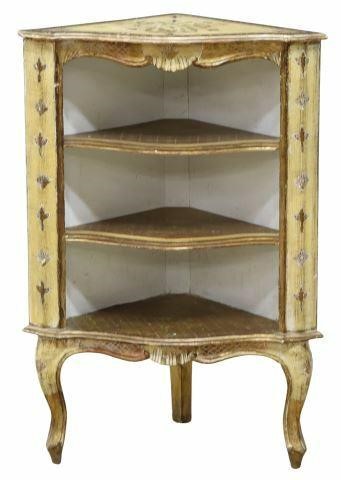 VENETIAN PARCEL GILT & PAINTED CORNER