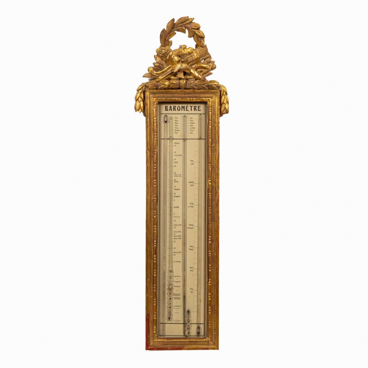 FRENCH GILTWOOD NEOCLASSICAL BAROMETER 35a3c3