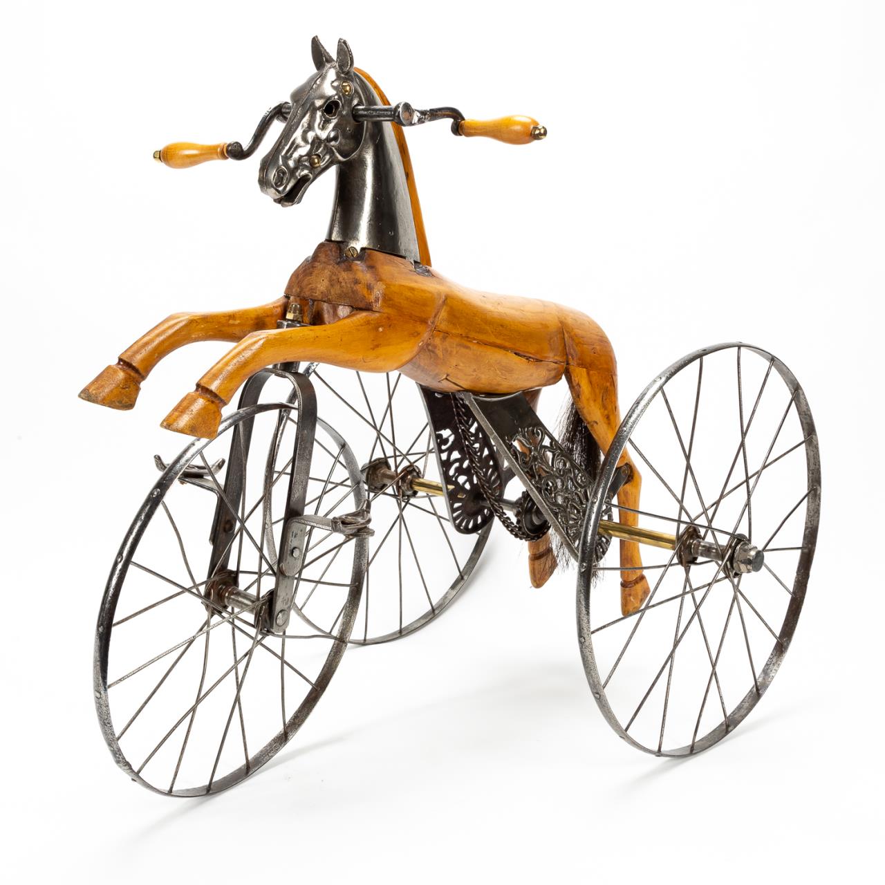 L 19TH C FRENCH TOY HORSE VELOCIPEDE 35a3d5