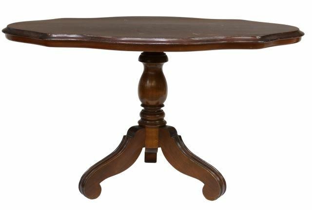 ITALIAN MAHOGANY CENTER PEDESTAL