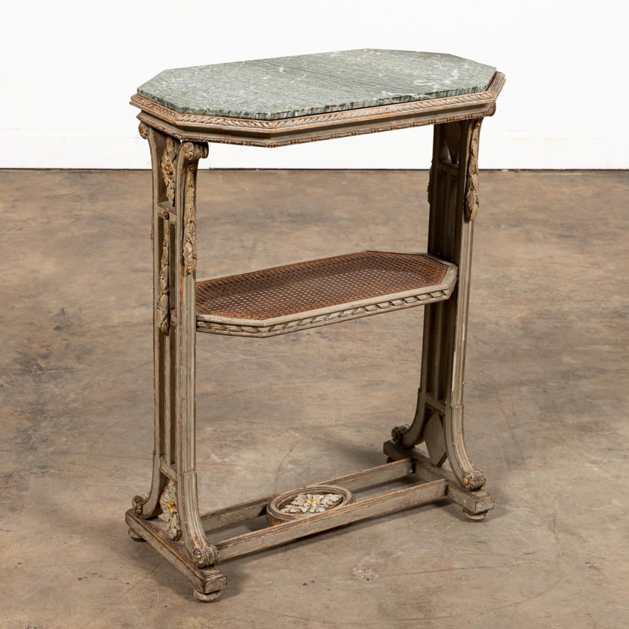 FRENCH MARBLE TOP & PARCEL GILT