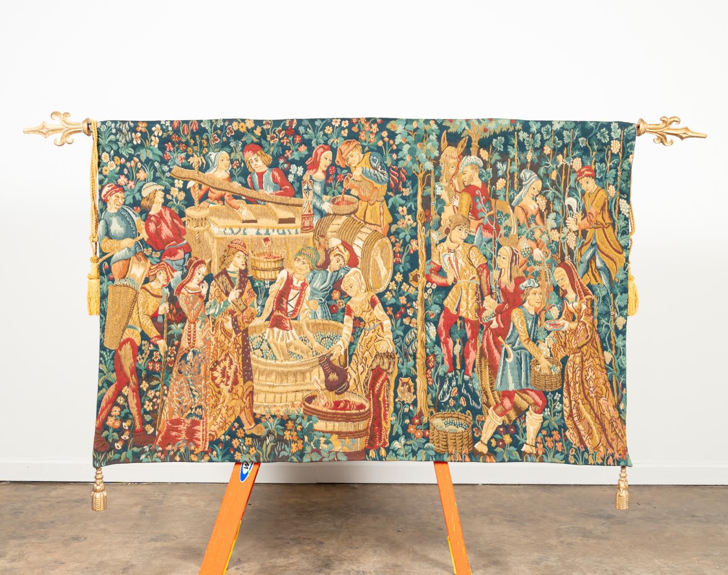 FRENCH "LES VENDANGES" TAPESTRY