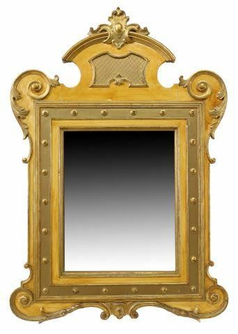 ITALIAN PARCEL GILT WALL MIRROR,