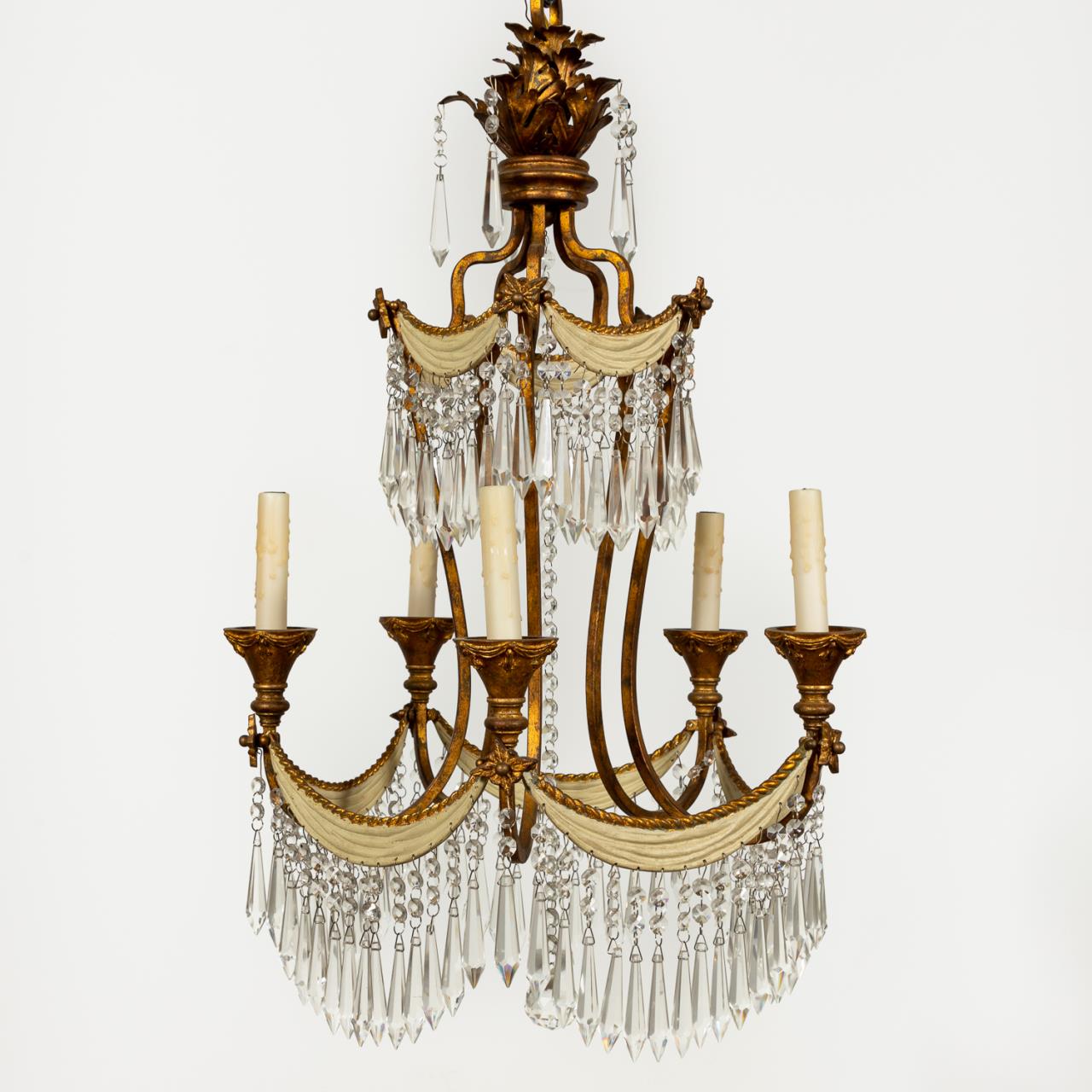 BELLE EPOQUE GILT METAL & CRYSTAL