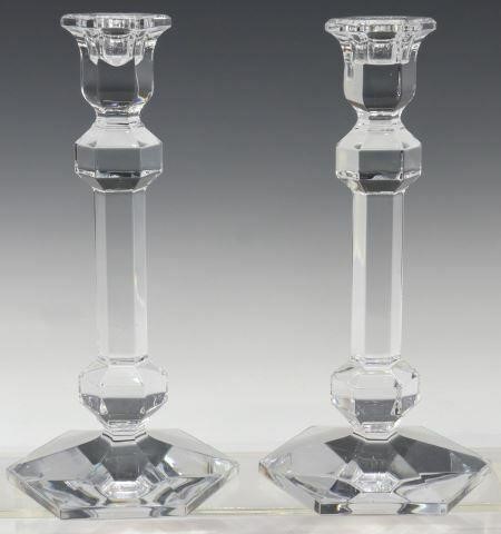 (2) VAL ST LAMBERT 'GARDENIA' CRYSTAL