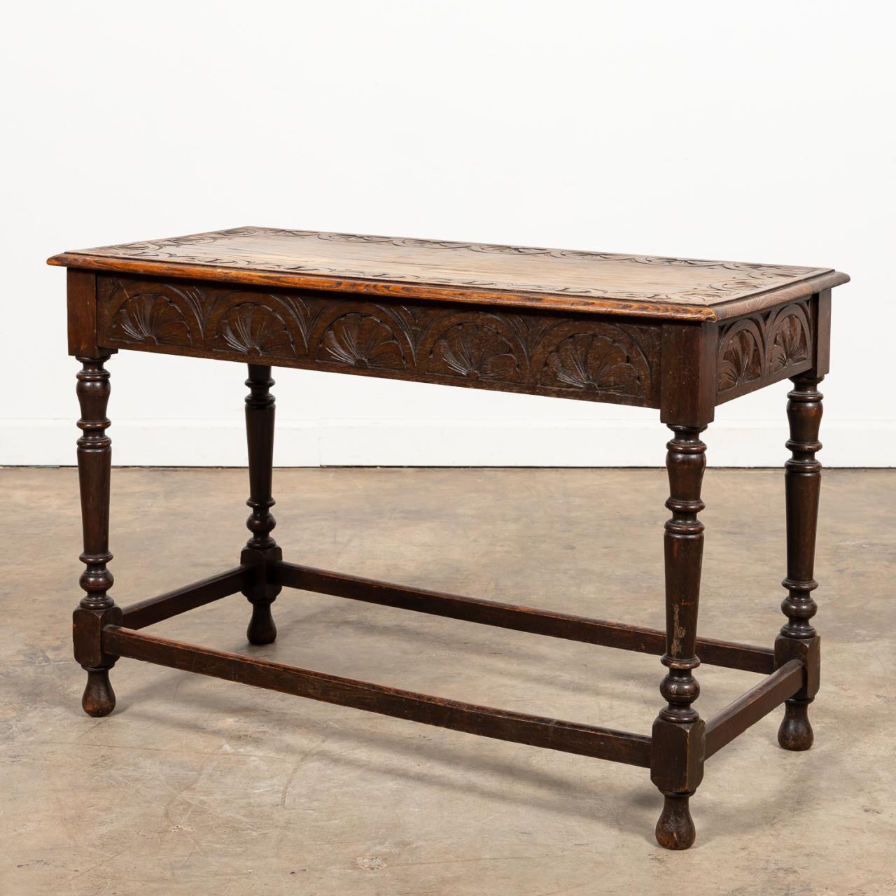 CONTINENTAL BAROQUE STYLE OAK CONSOLE 35a4d4