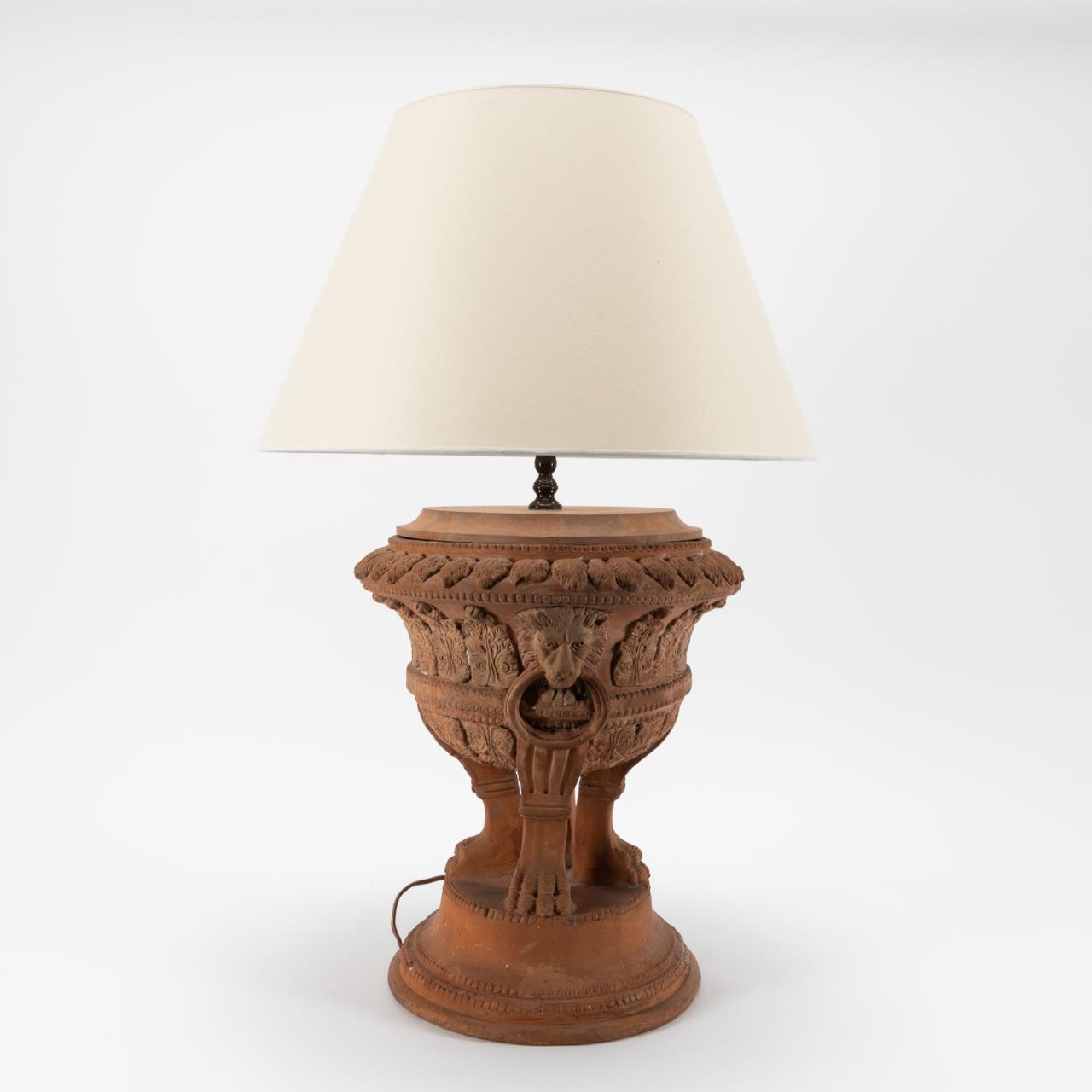 TERRACOTTA CLASSICAL URN FORM TABLE