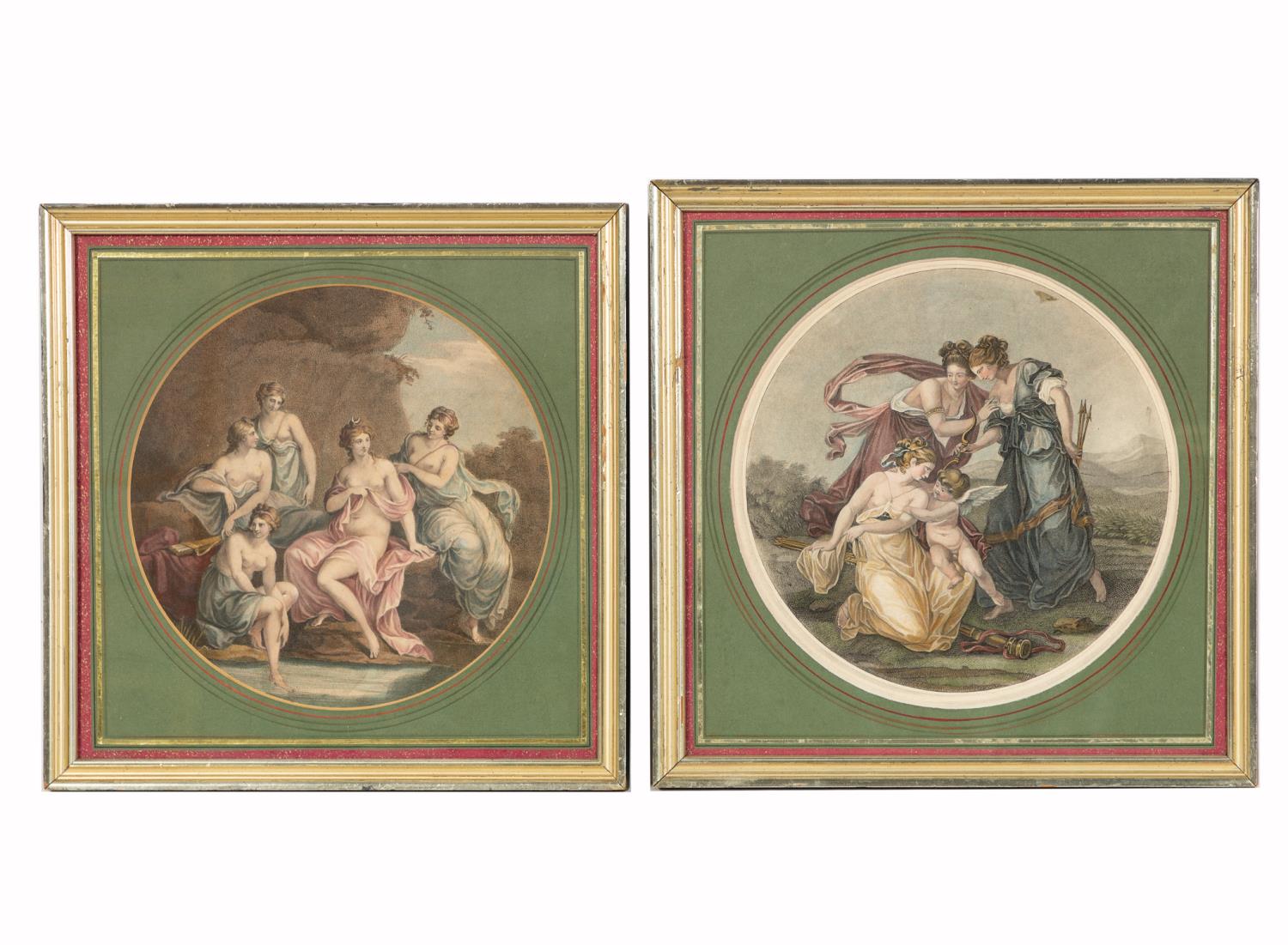 2 PCS HAND COLORED ENGRAVINGS  35a4f8