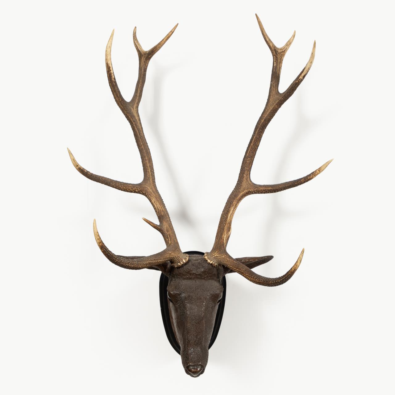 BLACK FOREST-STYLE STAG HEAD WITH