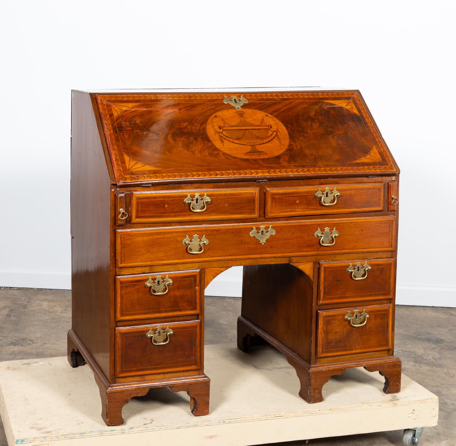 19TH C ENGLISH INLAID MAHOGANY 35a59a