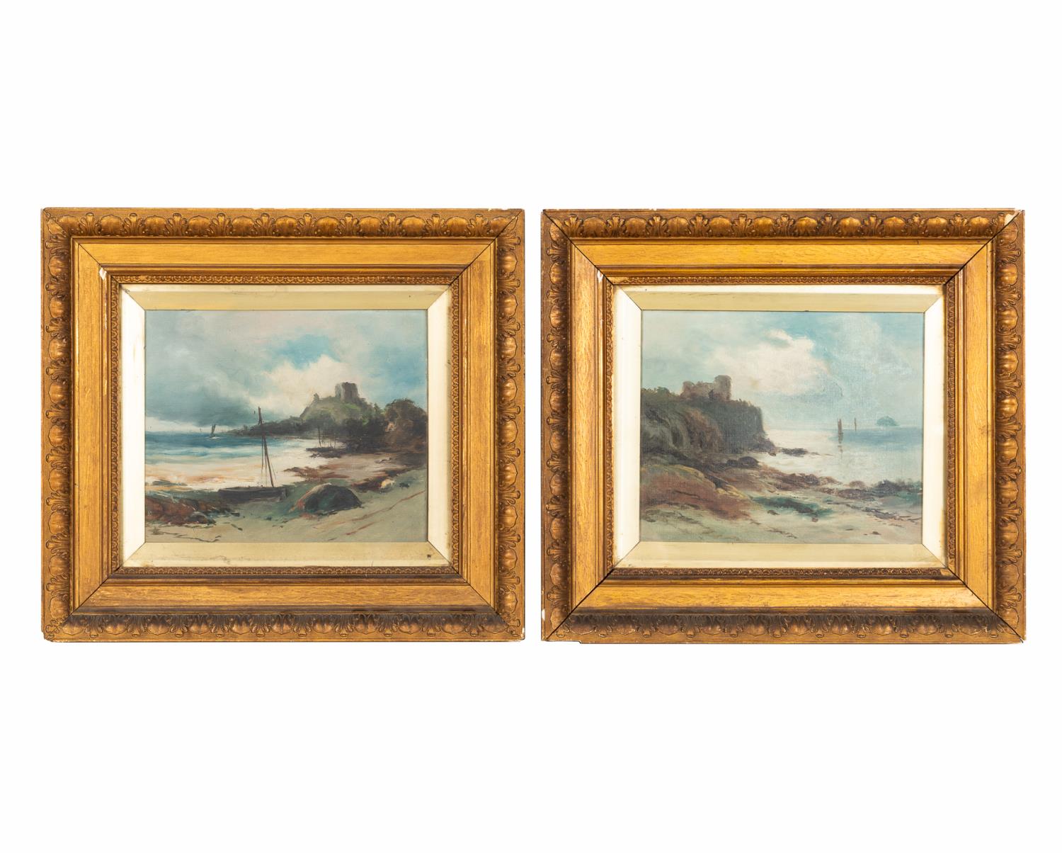 19TH C. PAIR OF SEASCAPES WITH