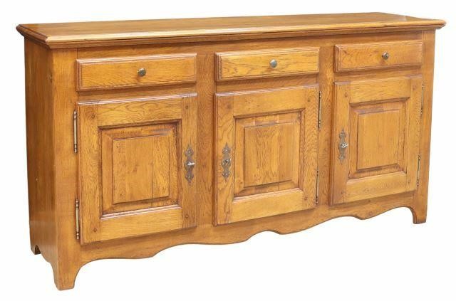 FRENCH PROVINCIAL OAK SIDEBOARDFrench