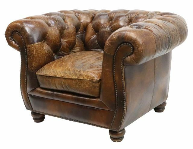LAZZARO BUTTON TUFTED LEATHER CLUB 35a64c