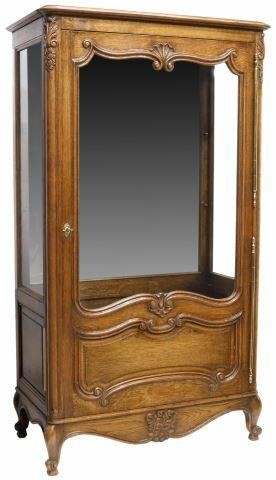 FRENCH LOUIS XV STYLE OAK VITRINE 35a65c