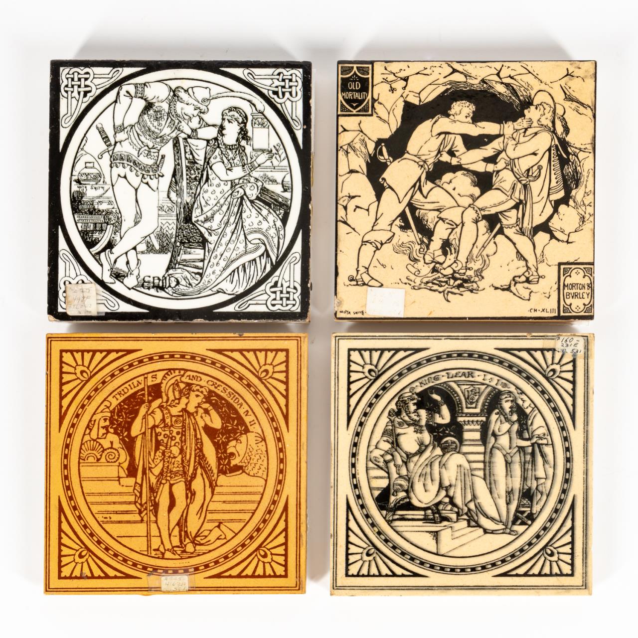 GROUP OF FOUR JOHN M. SMITH MINTON TILES,