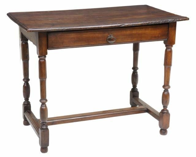 FRENCH PROVINCIAL WALNUT WORK TABLE,