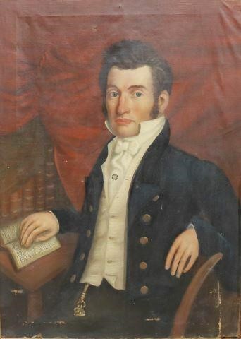 AMERICAN SCHOOL PORTRAIT OF A MASON