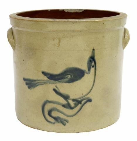 AMERICAN COBALT GLAZE BIRD STONEWARE 35a6a0