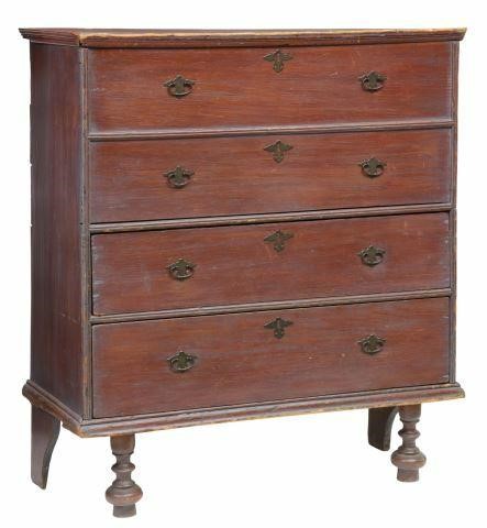 WILLIAM & MARY LARCH BLANKET CHEST,